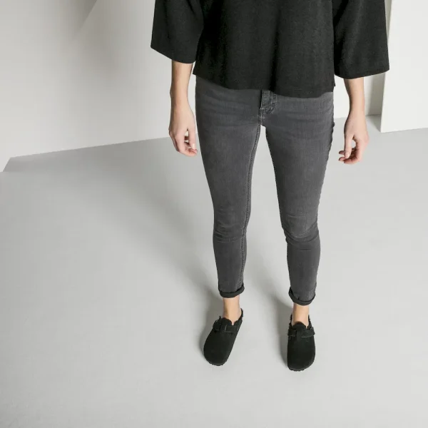 Boston Shearling Suede Leather Black - Image 2
