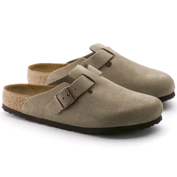 Boston Soft Footbed Suede Leather Taupe - Image 6