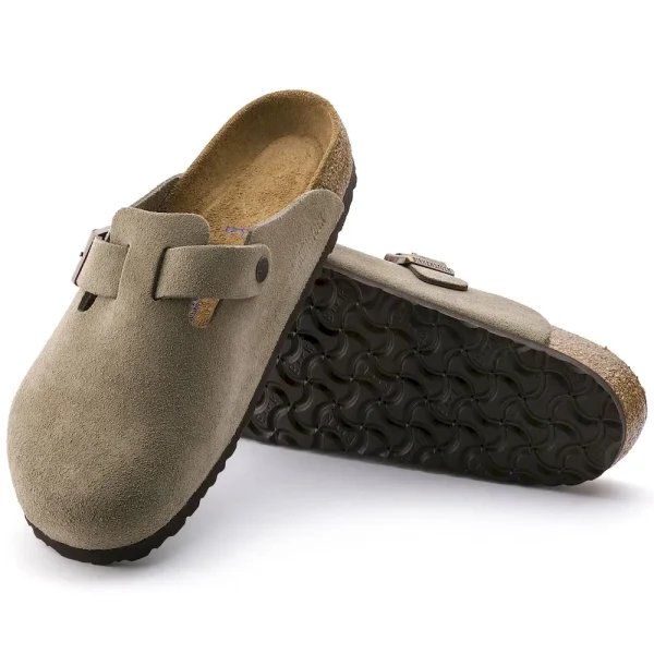 Boston Soft Footbed Suede Leather Taupe - Image 4