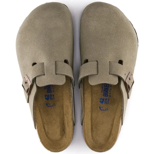 Boston Soft Footbed Suede Leather Taupe - Image 5