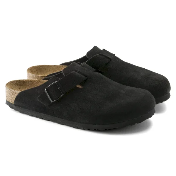 Boston Soft Footbed Suede Leather Black - Image 6