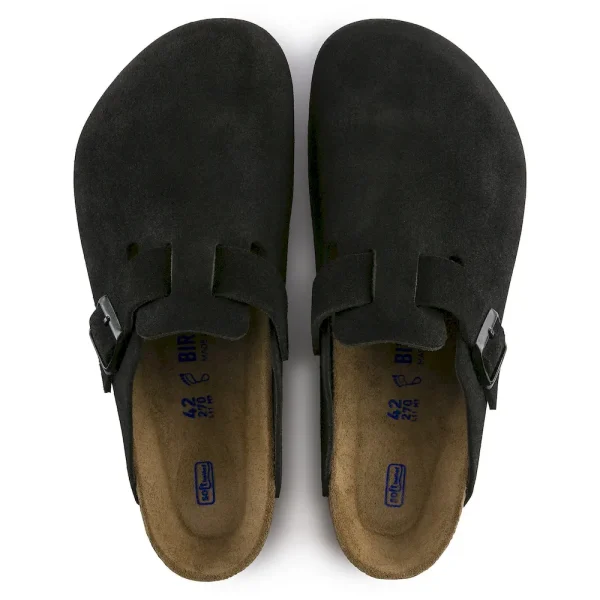 Boston Soft Footbed Suede Leather Black - Image 5