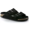 Arizona Shearling Suede Leather Black