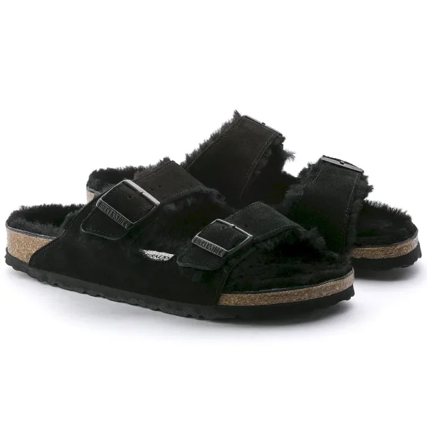 Arizona Shearling Suede Leather Black - Image 6