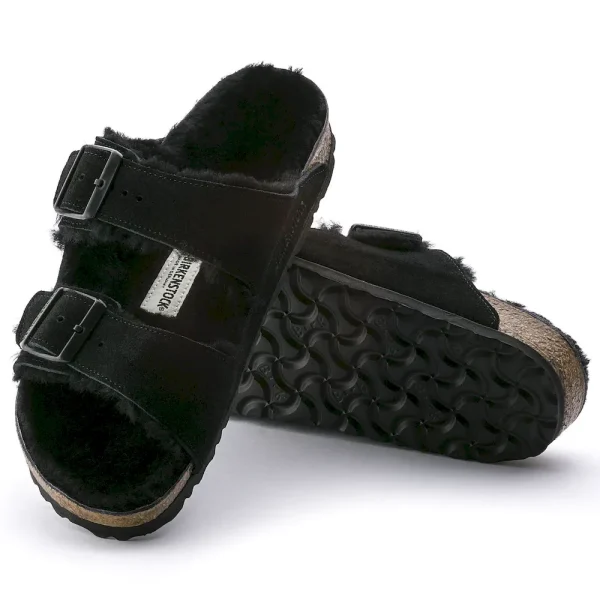 Arizona Shearling Suede Leather Black - Image 4