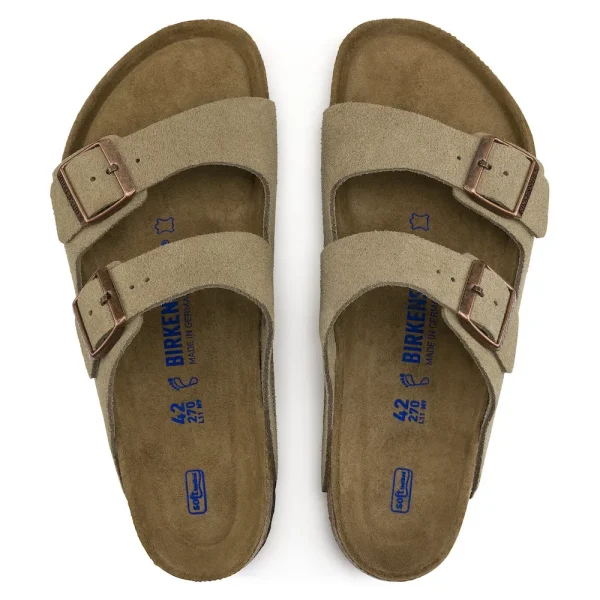 Arizona Soft Footbed Suede Leather Taupe - Image 5