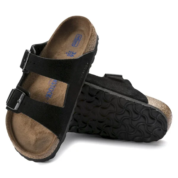 Arizona Soft Footbed Suede Leather Black - Image 6